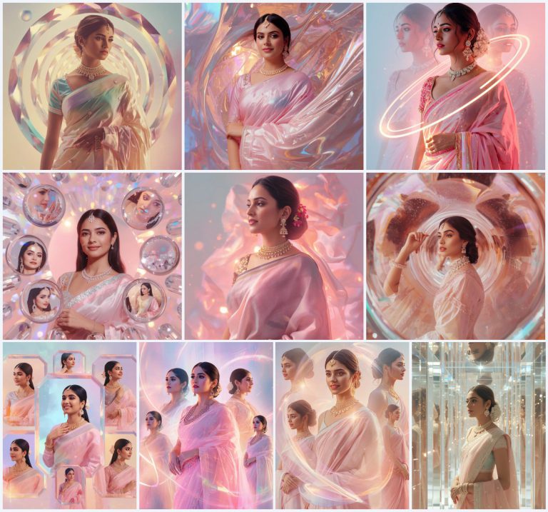 New 10 AI Prompts for Whimsical Saree Styles in Enchanted Forest Settings | prompt for Gemini AI girl Indian style — AI image prompt