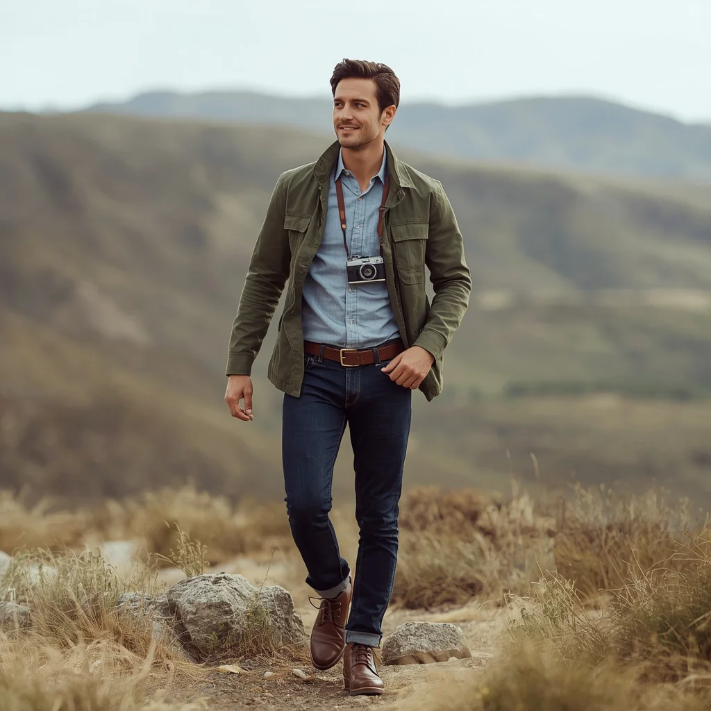 The Discerning Explorer in a Field Jacket | Gemini Men Prompt — AI image prompt